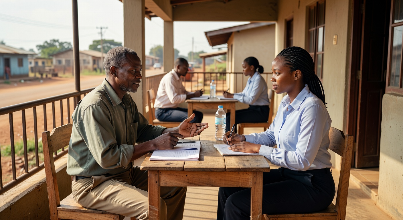 Mentor guiding young professional Uganda